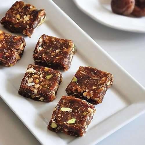 Sugar Free Anjeer Burfi - Pulla Reddy
