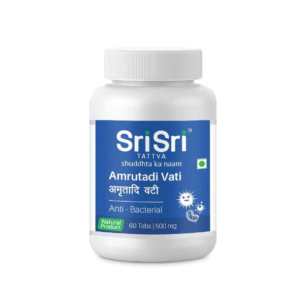 Amrutadi Vati - Anti-Bacterial, 60 Tabs | 500 mg - Sri Sri Tattva
