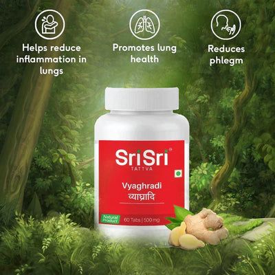 Vyagradhi - Decongestant, 60 Tabs | 500mg - Sri Sri Tattva