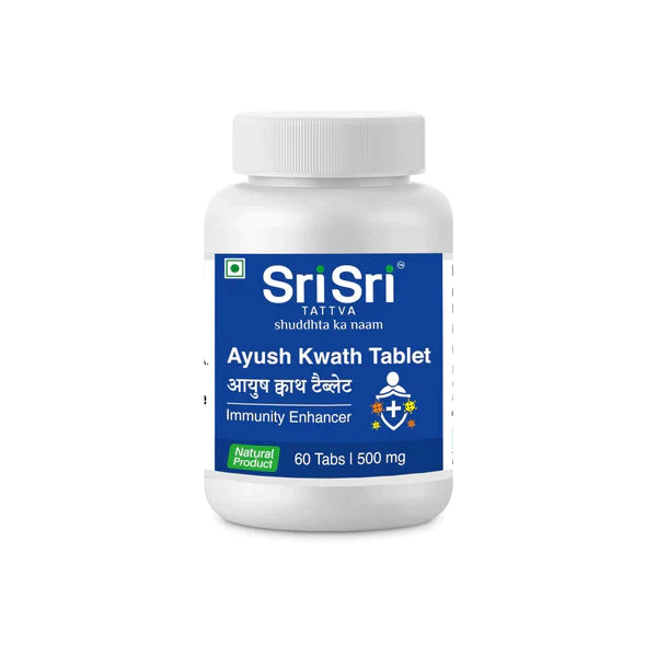 Ayush Kwath Tablet | Ayurvedic Immunity Enhancer | Anti-microbial Action | Natural Product | 60 Tabs, 500 mg - Sri Sri Tattva