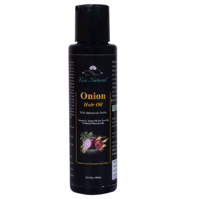 Women's Onion Oil With Herbs (Bhringraj Oil And Amla Oil And Avarampoo And Vettiver And Sampangi Seeds And Idam Puri And Valapuri And Amla And Rose Stick) - Without Mineral Oil - Ree Natural