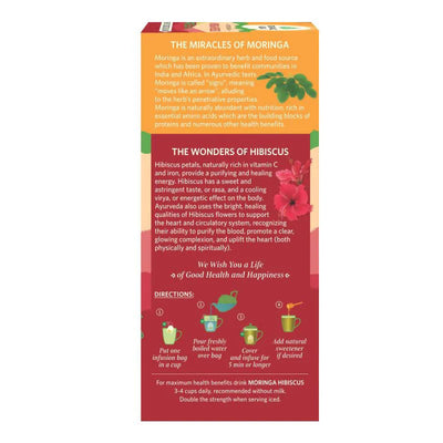 Organic India Moringa Hibiscus Tea Bags