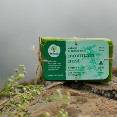 Artisanal Handmade 'Origin' Beeswax Soap infused with Real Thyme Leaves - Last Forest