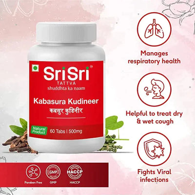 Kabasura Kudineer, 60 Tabs/ 500mg - Sri Sri Tattva