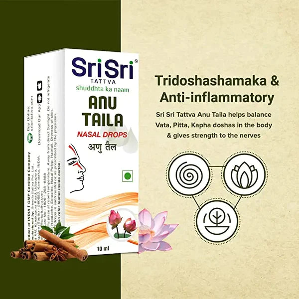 Anu Taila - Nasal drops, 10ml - Sri Sri Tattva