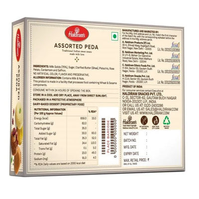 Assorted Peda Indian Sweet Box By Haldiram's