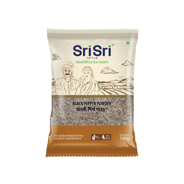 Black Pepper Powder - kali Mirch, 100g -Sri Sri Tattva