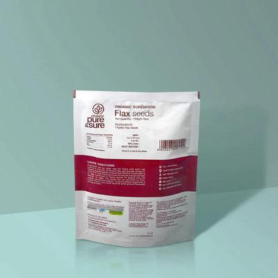 Organic Flax Seeds-150 g-Pure & Sure