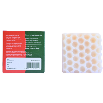 Artisanal Handmade 'Honeycomb' Beeswax Soap – Geranium - Last Forest