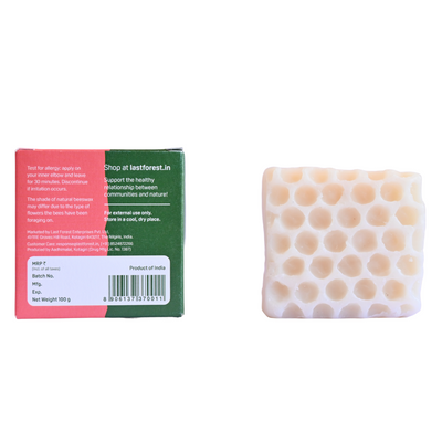 Artisanal Handmade 'Honeycomb' Beeswax Soap – Jasmine - Last Forest