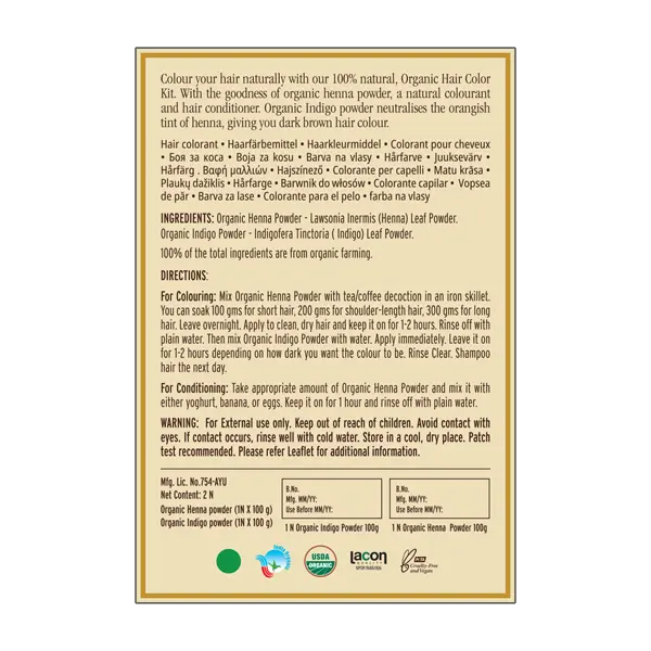 Organic Hair Color Kit - Kama Ayurveda