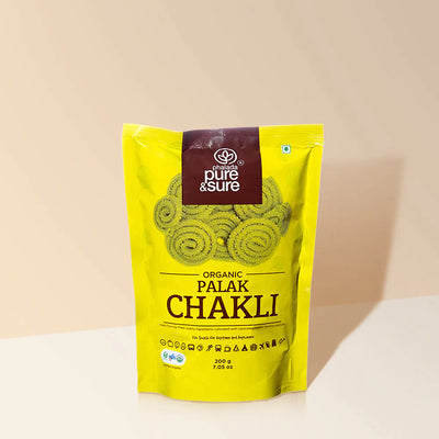 Organic Palak Chakli-200 g-Pure & Sure