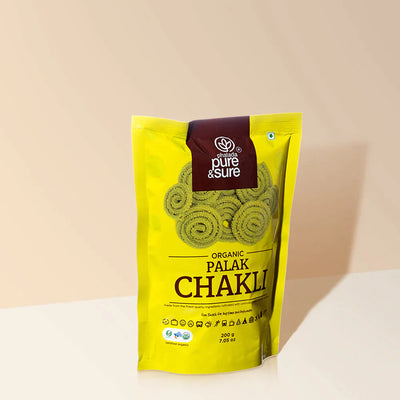Organic Palak Chakli-200 g-Pure & Sure