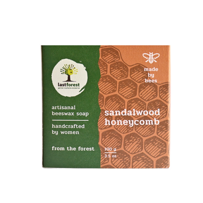 Artisanal Handmade 'Honeycomb' Beeswax Soap - Sandalwood - Last Forest
